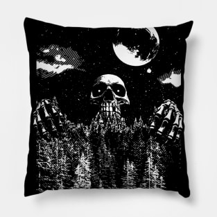 Karelian night skeleton Pillow