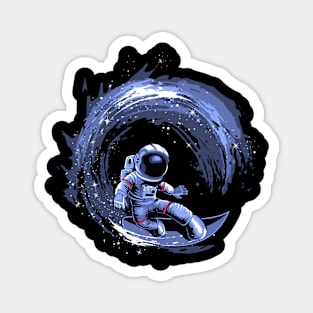 Astronaut Surfing In Galaxy Magnet