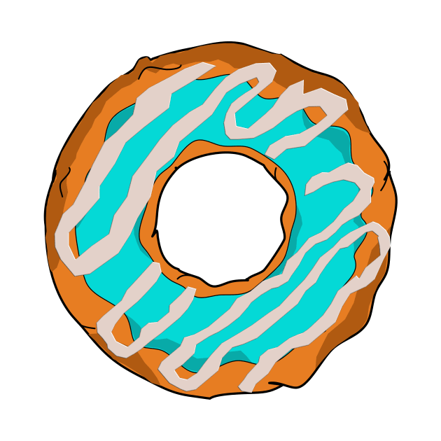 Donut blue Doughnuts Candy Bakery Best Gift Idea by MGO Design