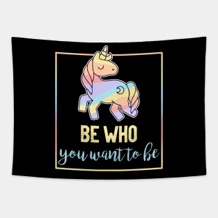 Rainbow Unicorn Quote Tapestry