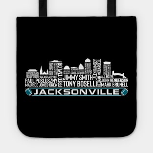 Jacksonville Football Team All Time Legends, Jacksonville City Skyline Tote