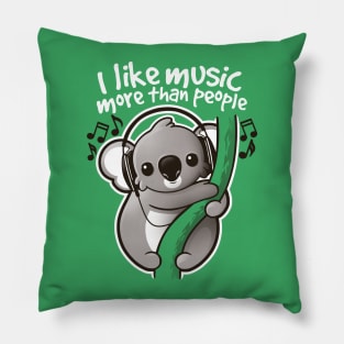 Koala likes music Pillow