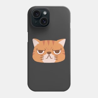 Funny Orange Tabby Cat With Grumpy Face Phone Case