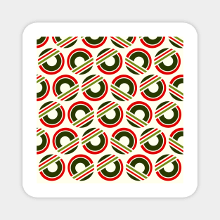 Candy christmas kids pattern green red Magnet