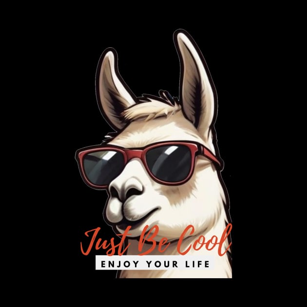 Just Be Cool Llama with Sunglasses by ReaBelle