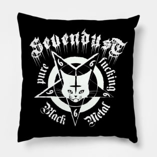 Cat metal sevendust Pillow