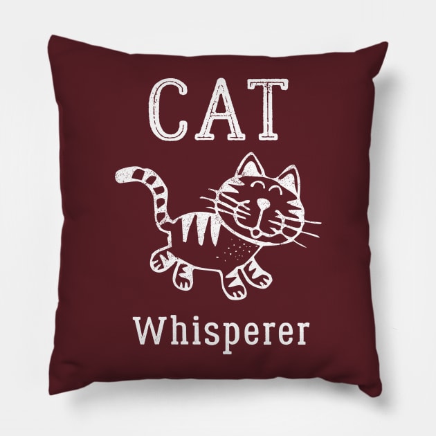 Cat Whisperer - Cats And Kittens Lovers T-shirt - Gift For Catlady Pillow by Pushloop