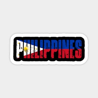 Philippines Flag Art Vintage Magnet