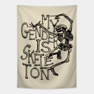 My Gender Is Skeleton - LGBTQ, Skeleton Meme Tapestry