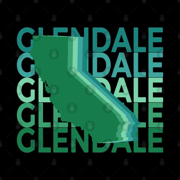 Glendale California Green Repeat by easytees