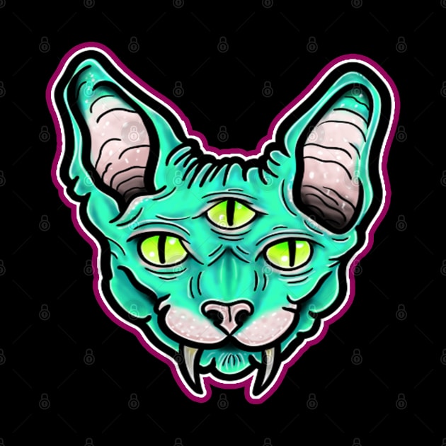 Sphynx cat minds eye by Squatchyink