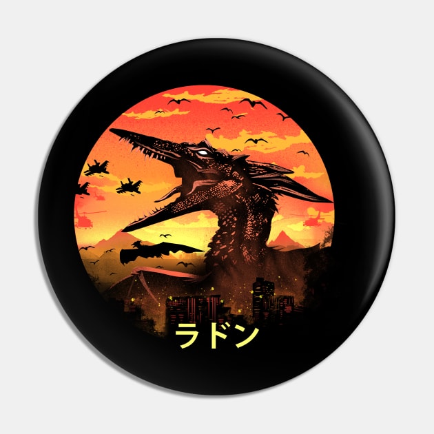 The Fire Pteranodon Pin by DANDINGEROZZ