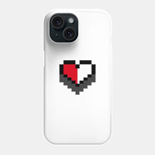 8 bit gamers heart Phone Case