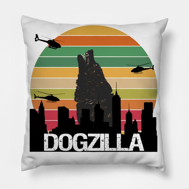 FUNNY DOGZILLA Pillow by S-Log