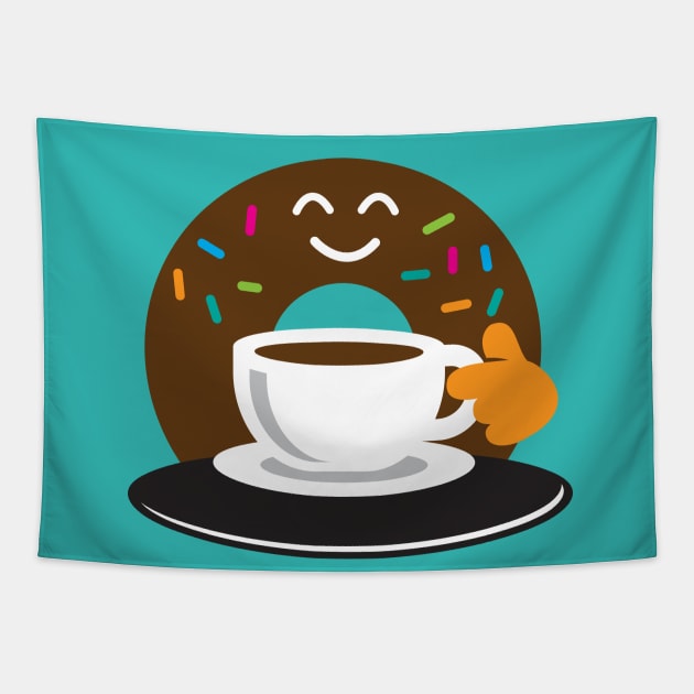 Donut and Coffee Tapestry by MplusC