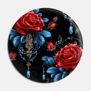 Gems And Roses Pin