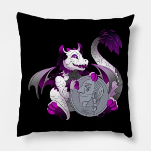 Asexual pride pocket dragon Pillow