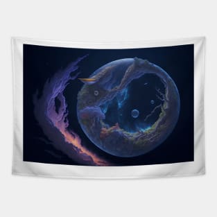 Planet island Tapestry