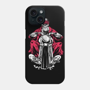 Skeleton riding a motorbike Phone Case