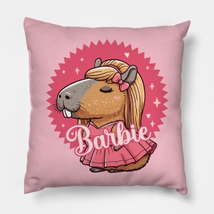 Capybara Barbie Pillow