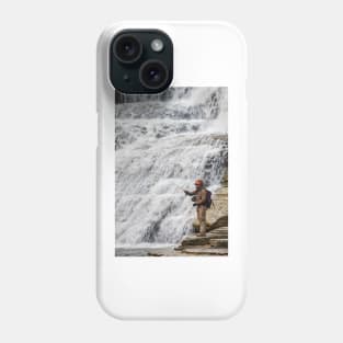 Fly Fishing at the Falls Phone Case