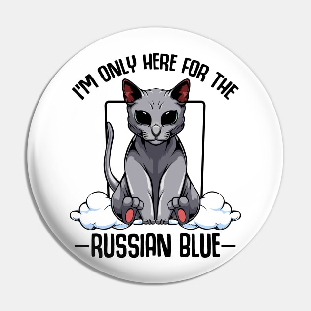 Russian Blue Cat Pin by Lumio Gifts