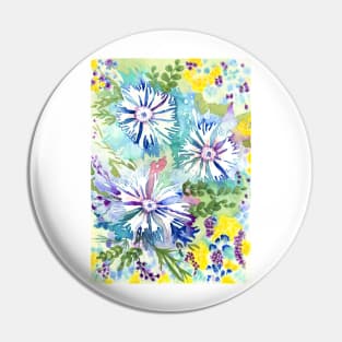 Ragged Flowers Pin