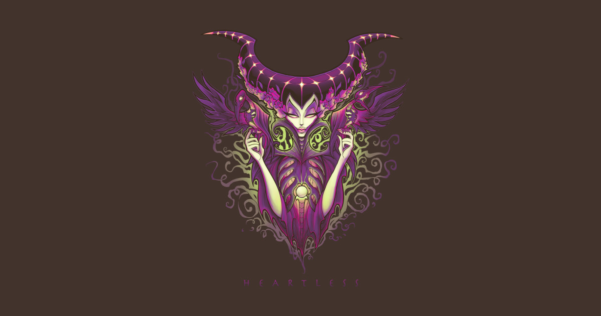 maleficent with heartless statue