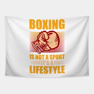 Boxing gloves life fan lover coach gift for boxer dad Tapestry