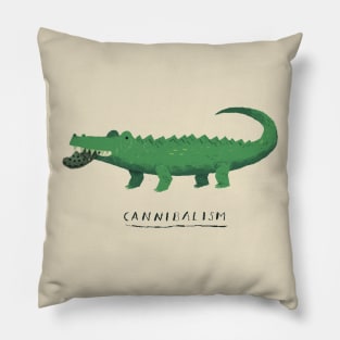 croc cannibalism Pillow