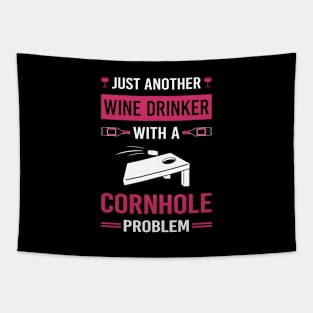 Wine Drinker Cornhole Tapestry