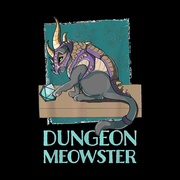 Dungeon Meowster D20 Gray Abby Cat Abletop RPG Gamer by Activate