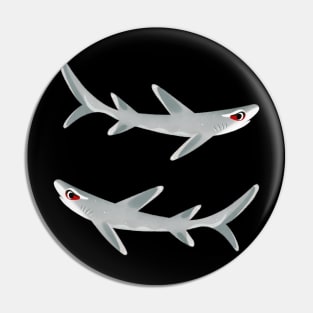 White Tip Reef Shark Pin