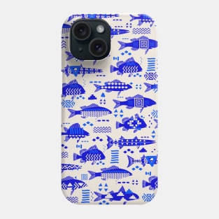 Boho Fishes in Indigo Phone Case