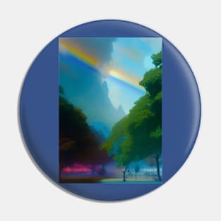 RAINBOW OVER THE MOUNTAIN AND PARK Pin