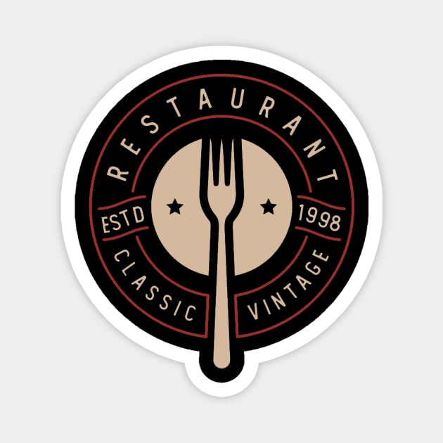 Restaurant Classic Vintage Magnet by Narkitaski