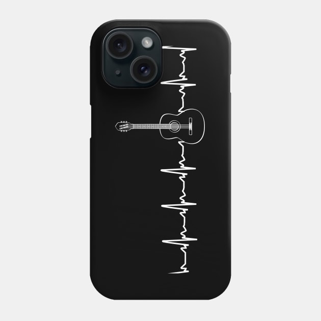 classic guitar funny love heart beats Phone Case by yassinnox