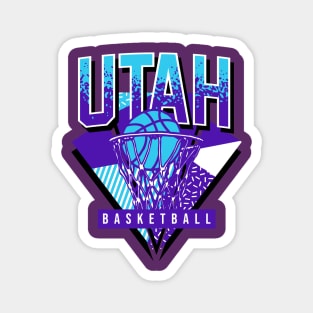 Utah Basketball 90s Throwback Magnet