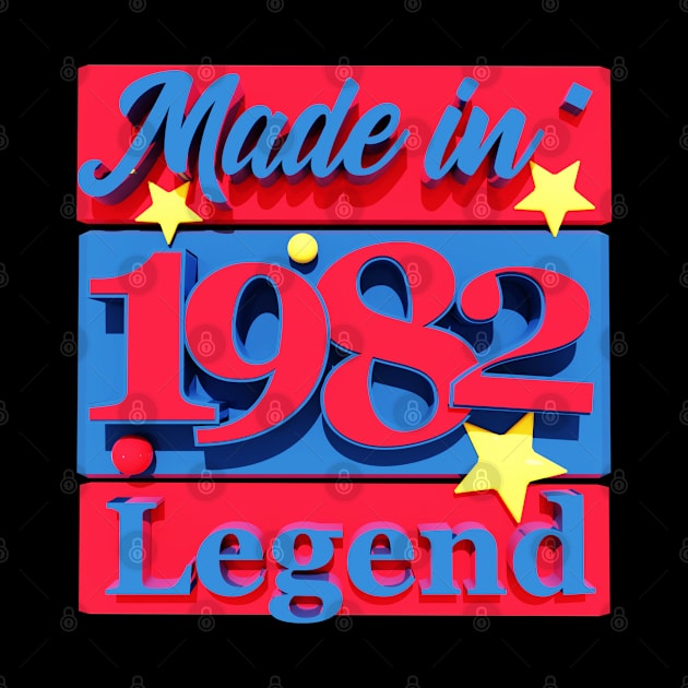 41st Birthday - Made In 1982 Legend by Kudostees