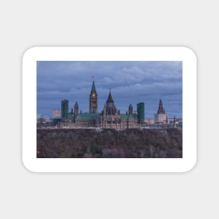 Canada's Parliament building at dusk Magnet