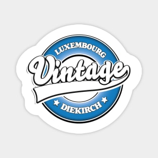 Diekirch luxembourg vintage style logo Magnet