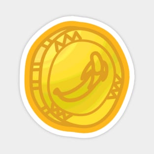 Banana Doubloon for a Pirate Monkey Magnet