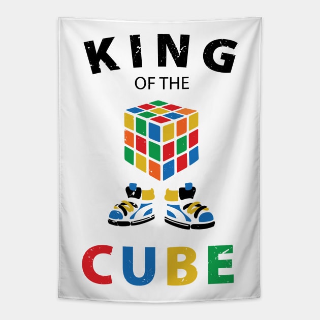 King of the cube - rubiks cube lover Tapestry by Anodyle