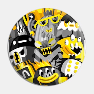 mindful gang black and yellow crew Pin