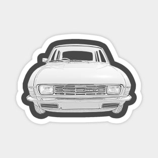 Austin Allegro 1970s classic car monochrome Magnet