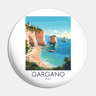 A Pop Art Travel Print of Gargano - Italy Pin