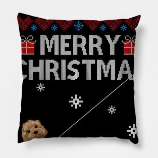 Merry Christmas Funny Naughty Poodle Pillow