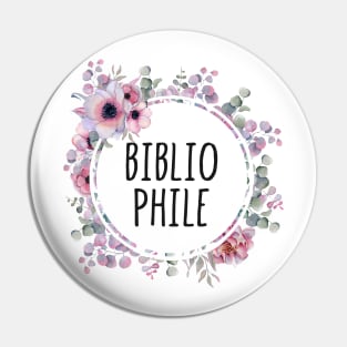 Bibliophile Flowers Pin