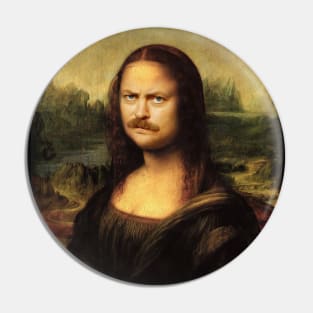 Ron Swanson Mona Lisa Pin