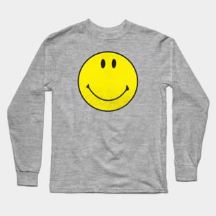 Luxury T-Shirt for men - White and yellow long sleeve T-Shirt with smiley  face